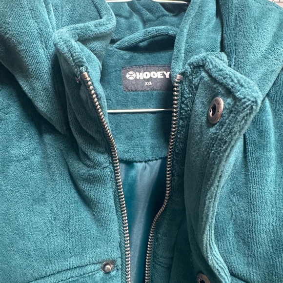 Hooey western teal hooded vest - Picture 2 of 6